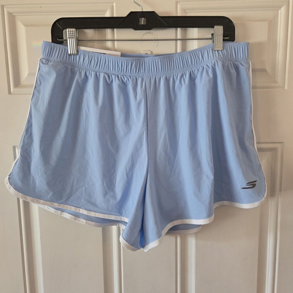 Skechers Performance Womens L Blue Running Shorts 3" Inseam Lined NWT